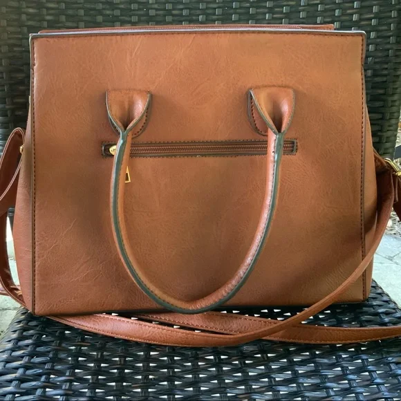 Crocodile Textured Structured Handbag - Picture 2 of 7